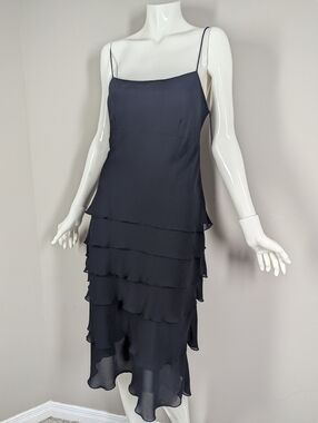 Vintage Tristan & Iseut Dress Black Layered Slip Dress Size 2